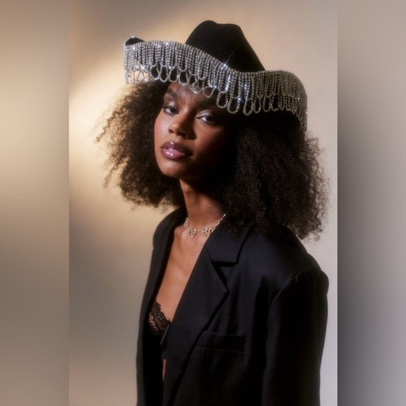 Wyeth x Todd Magill Cardi Rhinestone Fringe Cowboy Hat NWT — Editorial Statement main image 15